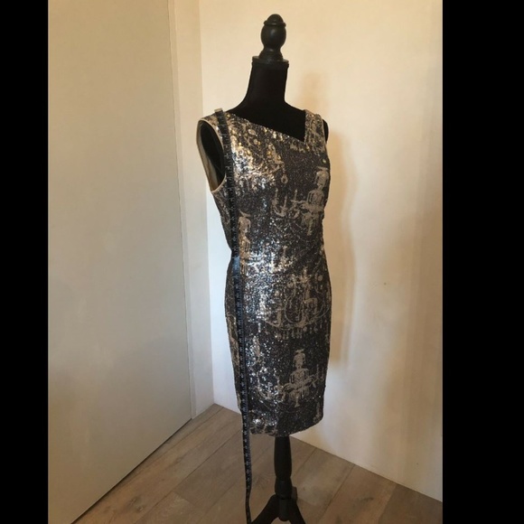 GORGIOUS KAY UNGER CHANDILIER SEQUENCE DRESS - Picture 3 of 8